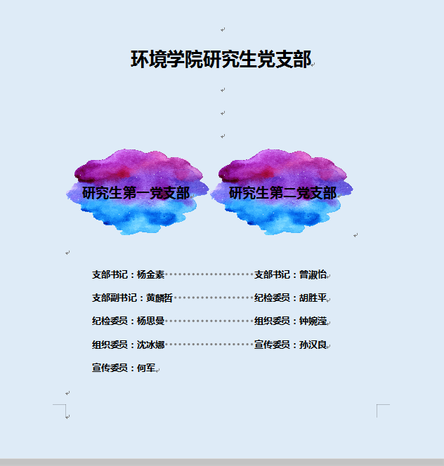 党支部成员